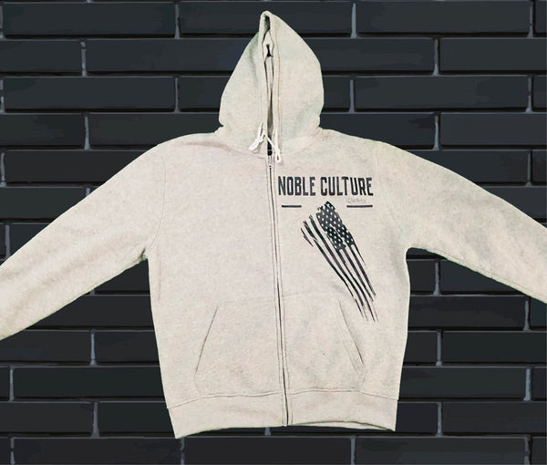 Noble Culture Clothing Zip Hoodie with Noble on Back